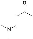 The Michael addition of dimethylamine and 3-buten-2-one produces the following product  