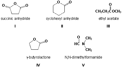 Which compounds are named correctly?   A)  I, II, III B)  II, III, IV C)  I, IV, V D)  III, IV, V