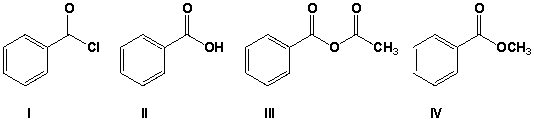 Which of the following compounds does not yield nicotinamide when reacted with ammonia at room temperature?   A)  I B)  II C)  III D)  IV