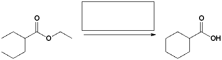The reagents that complete the following reaction are,  