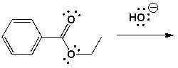 What is the reaction mechanism of the basic hydrolysis of ethyl-benzoate?  