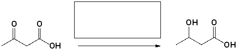 The reagents that complete the following reaction are,  