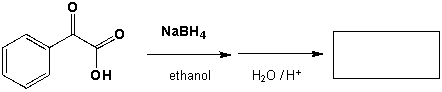 What is the reaction product? (Assume that sodium borohydride is added in sufficient quantities to reduce every group that can be reduced.)  