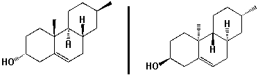 The molecules shown below are enantiomers. How do they differ in their 1H-NMR spectra?   A)  chemical shifts B)  signal splitting C)  integration D)  none of the above