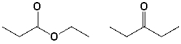 The compounds shown below can be distinguished by which <sup>1</sup>H-NMR characteristics?   I)  number of signals II)  splitting III)  integration IV)  chemical shift A)  I, II, III B)  I, III, IV C)  I, II D)  IV