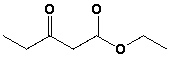 Ethyl 3-oxopentanoate has 5 proton signals and 5 carbon signals in the NMR spectra.  