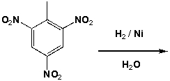 Trinitrotoluene (TNT)  reacts with large quantities of hydrogen in the presence of a nickel catalyst. Which reaction product is formed?     A)  I B)  II C)  III D)  IV