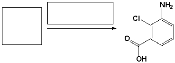 The starting material and reactants needed to complete the following reaction are?   