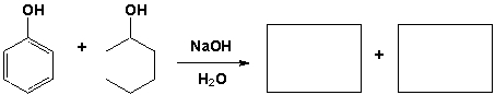 When one mole of sodium hydroxide is allowed to react with a mixture of one mole of phenol and one mole of cyclohexanol, the major organic products are?   