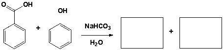 When one mole of sodium bicarbonate is allowed to react with a mixture of one mole of benzoic acid and one mole of phenol, the major organic products are?   