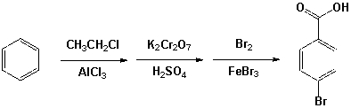 The following reaction scheme will synthesize the product shown.   