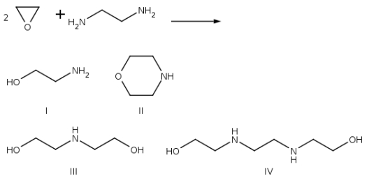 Which is the major product of the following reaction?   A)  I B)  II C)  III D)  IV