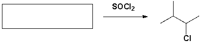 The starting material needed to complete the following reaction is,   
