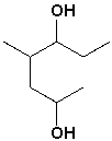 The following compound is named 2,6-dimethyl-1,4-cyclohexanediol.   