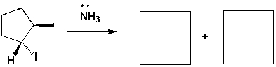 Major substitution and elimination products of the following reaction are:   