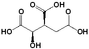 What is the R,S configuration for the following structure of isocitric acid?   A)  2R, 3R B)  2R, 3S C)  2S, 3R D)  2S, 3S