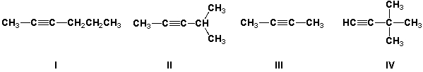 Arrange the following compounds in decreasing order of boiling point (highest first) .     A)  I, IV, II, III B)  II, IV, III, I C)  III, IV, II, I D)  IV, II, III, I
