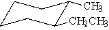 Which is the IUPAC name for the following cycloalkane?   A)  cis-1-ethyl-2-methylcyclohexane B)  trans-1-ethyl-2-methylcyclohexane C)  cis-1-methyl-2-ethylcyclohexane D)  trans-1-methyl-2-ethylcyclohexane
