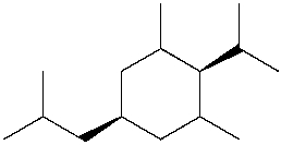 Which is the IUPAC name for the following compound?   A)  cis-5-isobutyl-2-isopropyl-1,3-dimethylcyclohexane B)  trans-5-isobutyl-2-isopropyl-1,3-dimethylcyclohexane C)  trans-5-isobutyl-2-isopropyl-1,3-dimethylcyclopentane D)  cis-1-isobutyl-2-isopropyl-4,5-dimethylcyclohexane 