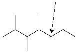 What is the classification of the indicated carbon?   