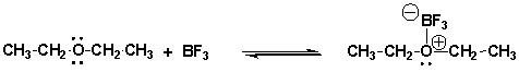 What is the role of diethyl ether in the following reaction?   A)  Lewis acid B)  Lewis base C)  Brønsted acid D)  Brønsted base