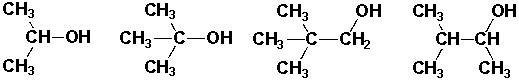 Which of the following compounds is a tertiary (3°)  alcohol?   I II III IV A)  I B)  II C)  III D)  IV