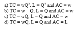 When the production function is given by Q = L, which of the following statements is true?  <div style=padding-top: 35px> 