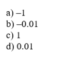 Suppose when the consumer's income rises by 100%, the consumer's consumption of good   falls by 1%. We can infer that the consumer's income elasticity for good   is:  <div style=padding-top: 35px> 
