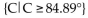Solve. -In order for a chemical reaction to take place, the Fahrenheit temperature F of the reagents must be at least 184.81° F. At what Celsius temperatures C will the reaction occur?   A)    B)    C)    D)   