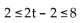 Solve. -  A)  [-5, -2] B)  [2, 5] C)  (-5, -2)  D)  (2, 5) 
