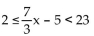 Solve. -  A)  [3, 4)  B)  (3, 12] C)  [3, 12)  D)  (3, 4]