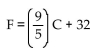 Solve. -Using the formula to find Fahrenheit (F)  in terms of Celsius (C) ,   find the range (to the nearest tenth)  of the Fahrenheit temperature when the range of the Celsius temperature is between 5°C and 9°C,Inclusive. A)    inclusive B)    inclusive C)    inclusive D)    inclusive