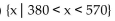 Solve. -Assume that the mathematical model C(x)  = 18x + 170 represents the cost C, in hundreds of dollars, for a certain manufacturer to produce x items. How many items x can be manufactured while keeping costs between Between $665,000 and $989,000? A)    B)    C)    D)   