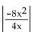 Simplify. -  A)    B)  2x C)  -2x D)   