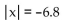 Solve. -  A)    B)  {4624} C)  {-6.8} D)  {6.8}