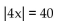 Solve. -  A)  {160} B)  {10} C)  {36} D)  {-10, 10}