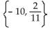 Solve. -  A)    B)    C)  - 10 D)  - 150