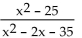 Find all numbers for which the rational expression is not defined. -  A)  x = -5 and x = 7 B)  x = 5 and x = -5 C)  x = 5 and x = -7 D)  x = 0