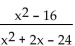 Find all numbers for which the rational expression is not defined. -  A)  x = -4 and x = 6 B)  x = 4 and x = -4 C)  x = 4 and x = -6 D)  x = 0