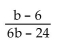 Find all numbers for which the rational expression is not defined. -  A)  b = 24 B)  b = 0 C)  b = 4 D)  b = -6