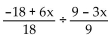 Divide and simplify. -  A)    B)  1 C)    D)  -1