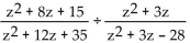 Divide and simplify. -  A)    B)    C)  z - 4 D)   