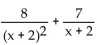 Add. Simplify, if possible. -  A)    B)    C)    D)   