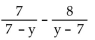 Subtract. Simplify, if possible. -  A)    B)    C)    D)   