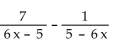 Subtract. Simplify, if possible. -  A)    B)    C)    D)   