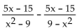 Subtract. Simplify, if possible. -  A)  0 B)    C)  10 D)   