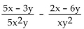 Subtract. Simplify, if possible. -  A)    B)    C)    D)   