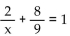 Solve the equation. -  A)  10 B)    C)  18 D)  9