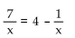 Solve the equation. -  A)  1 B)  2 C)    D)   