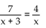 Solve the equation. -  A)    B)    C)  - 4 D)  4